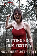 Poster for the Cutting Edge Film Festival in Newcastle on 26th November